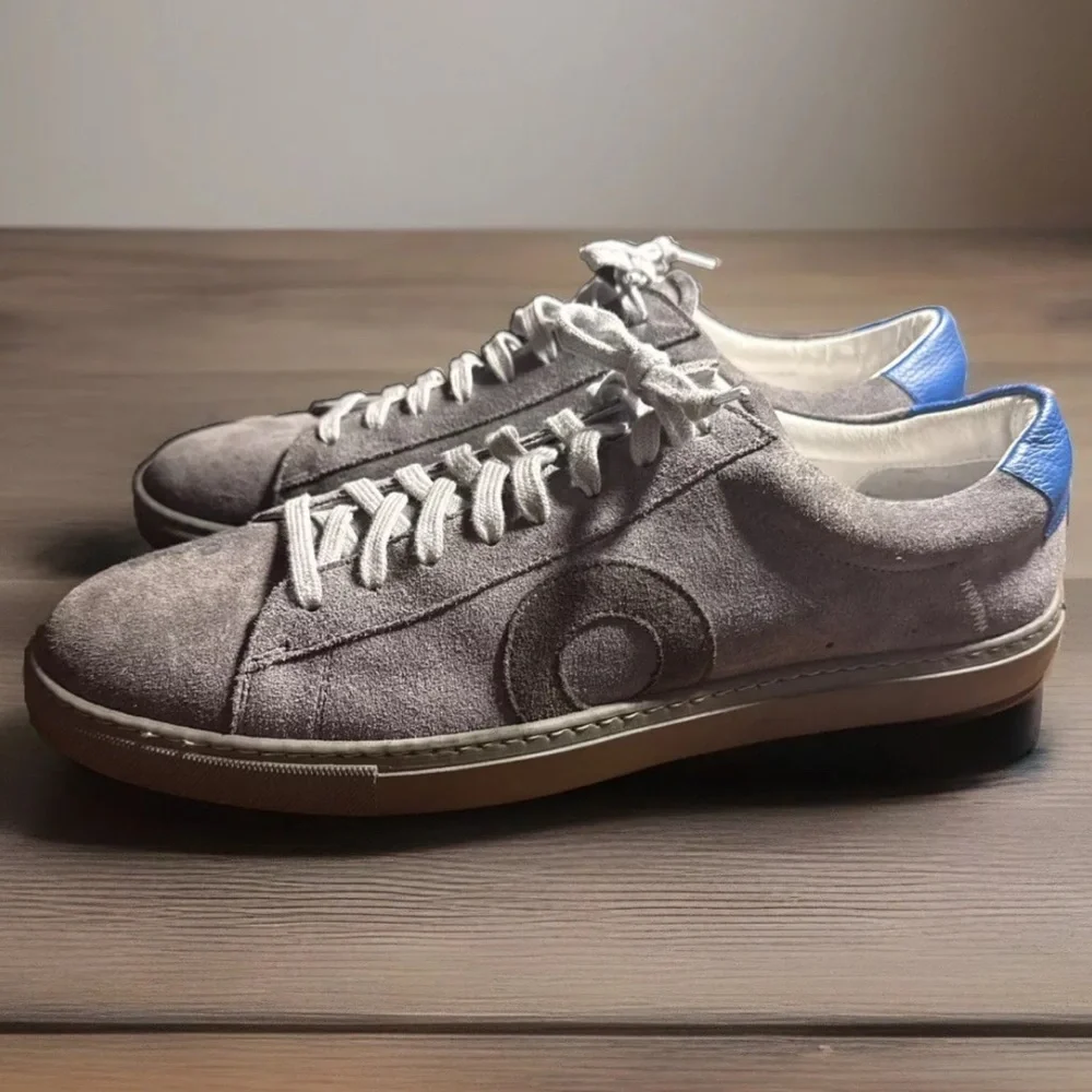 Oliver Cabell Low 1  US 10 EU 43 Pigment Gray Leather Luxury Sneakers - Picture 2 of 6